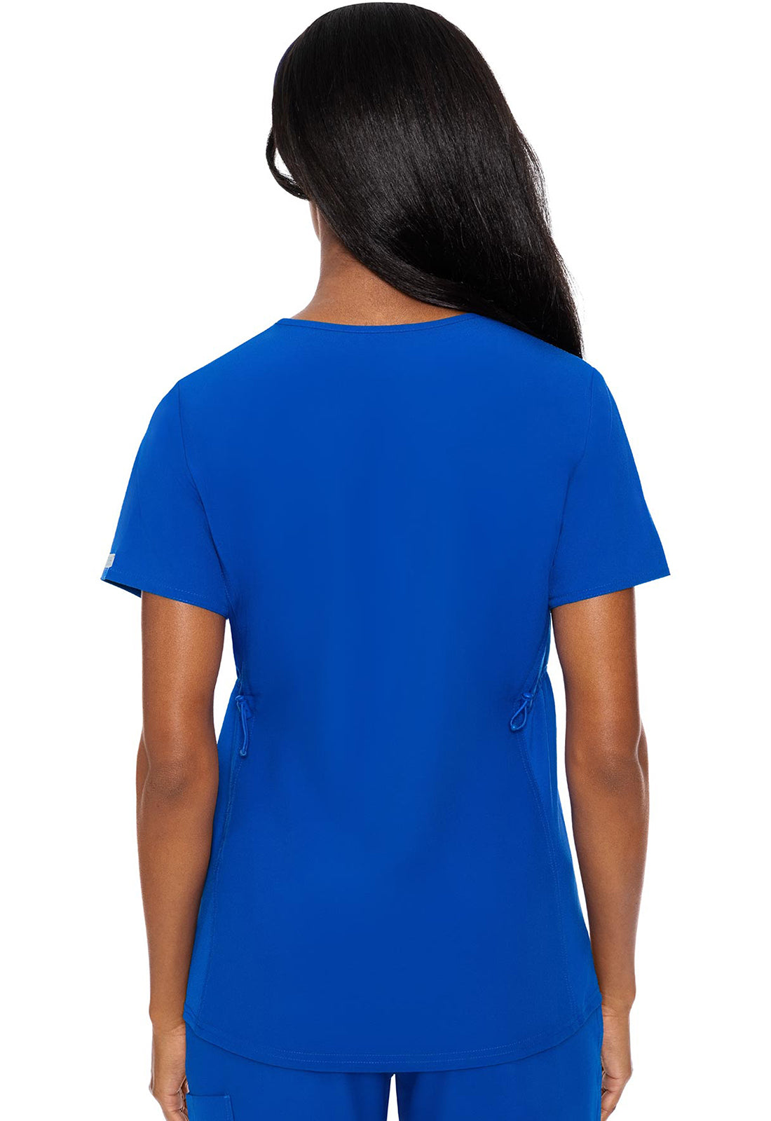 Touch MC628 Maternity V-Neck Top Royal Model Image Back | Med Couture