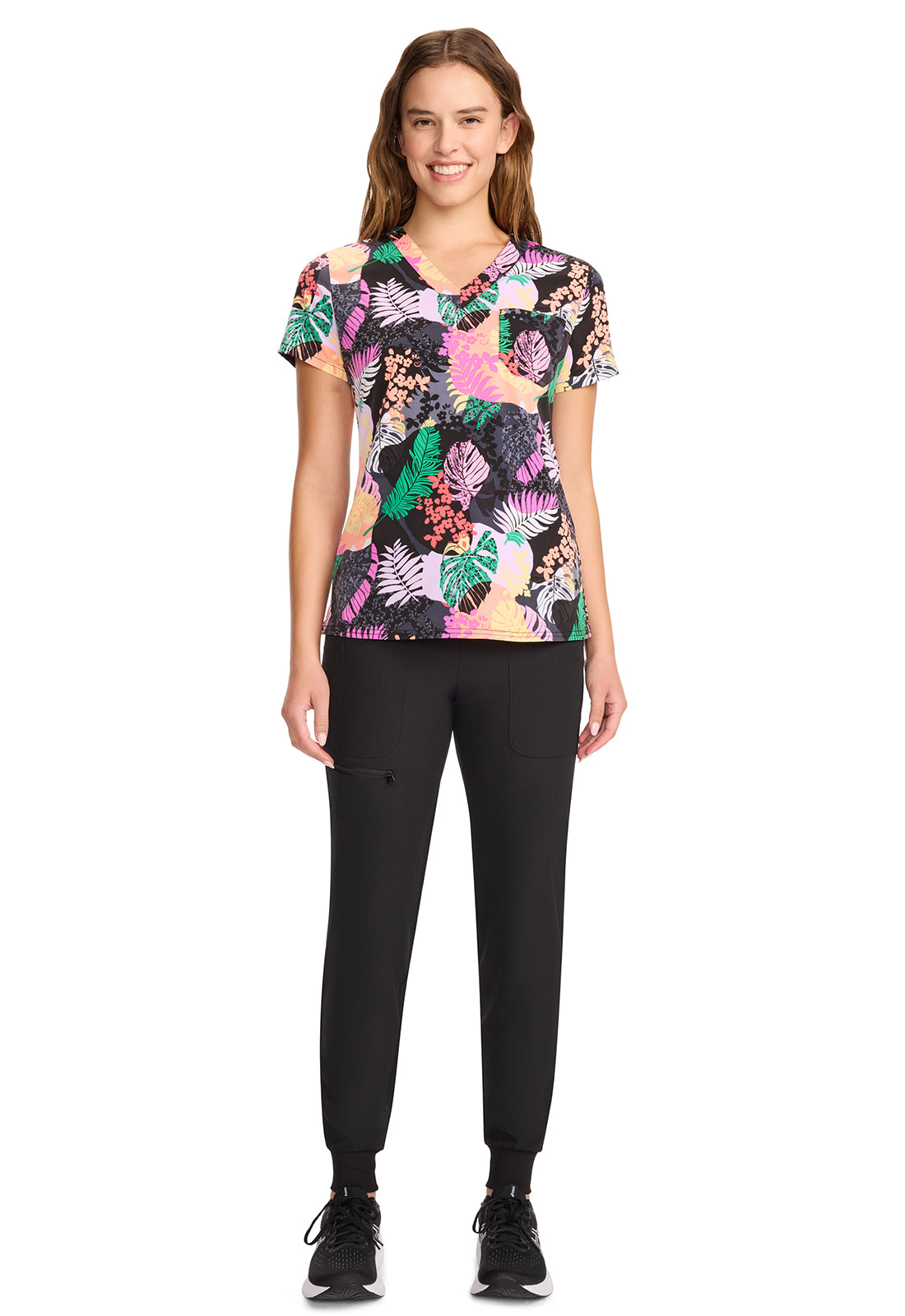 Prints MC632 Print V-Neck Top Jungle Vibes