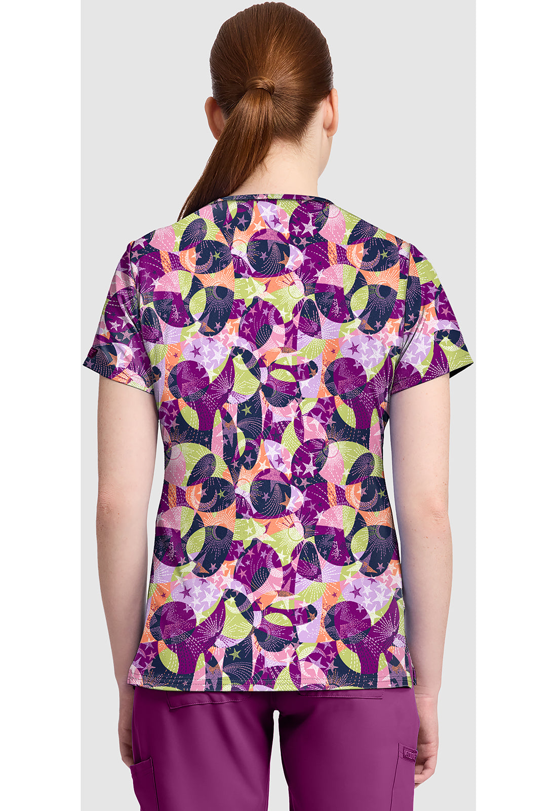 Prints MC632 Print V-Neck Top Star Bright