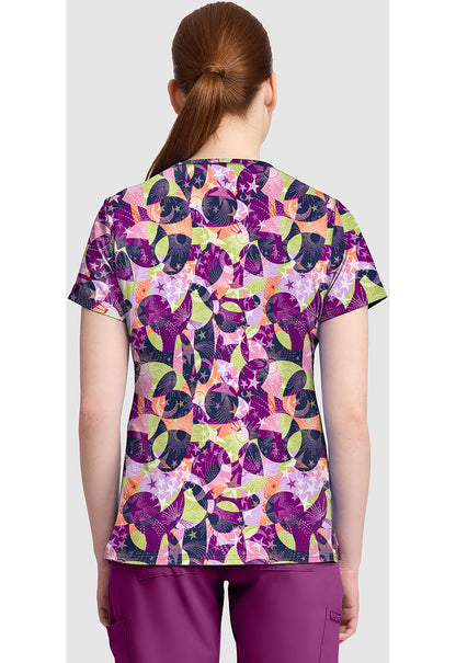 Prints MC632 Print V-Neck Top Star Bright