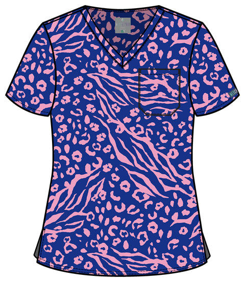 Prints MC632 Print V-Neck Top