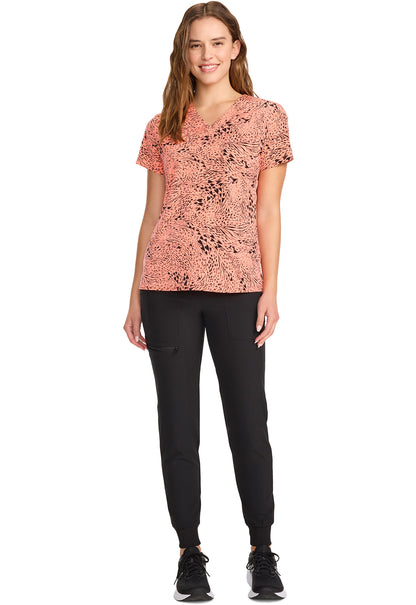 Prints MC632 Print V-Neck Top Wild Heart