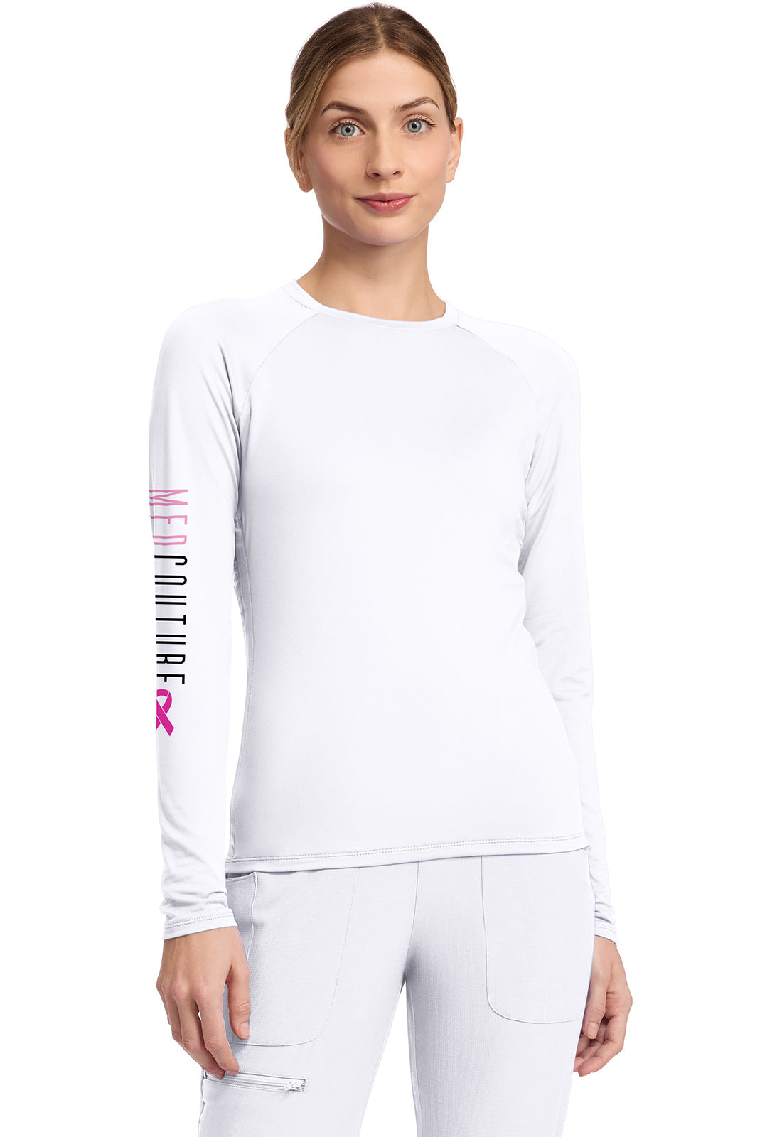 Layers MC699 Women's Printed Long Sleeve Underscrub T Mc Bca Placement image 1