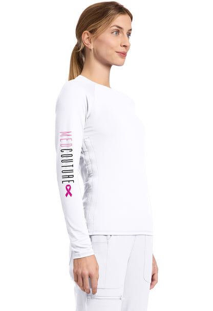 Layers MC699 Women's Printed Long Sleeve Underscrub T Mc Bca Placement