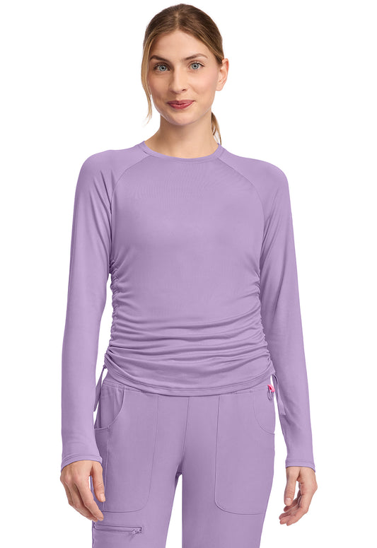Layers MC700 Long Sleeve Ruched Underscrub Digital Lavender