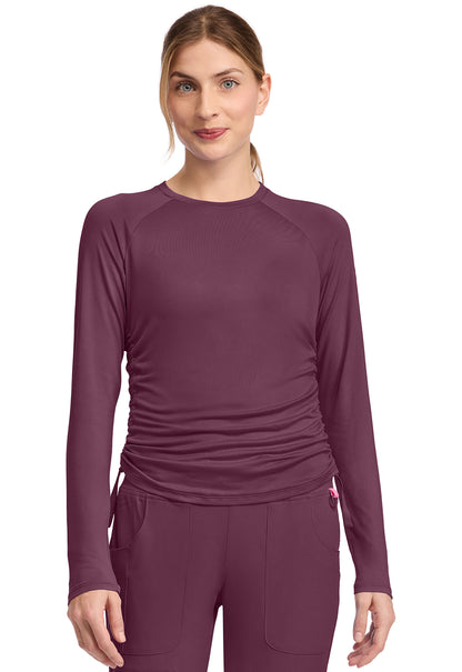 Layers MC700 Long Sleeve Ruched Underscrub Wine