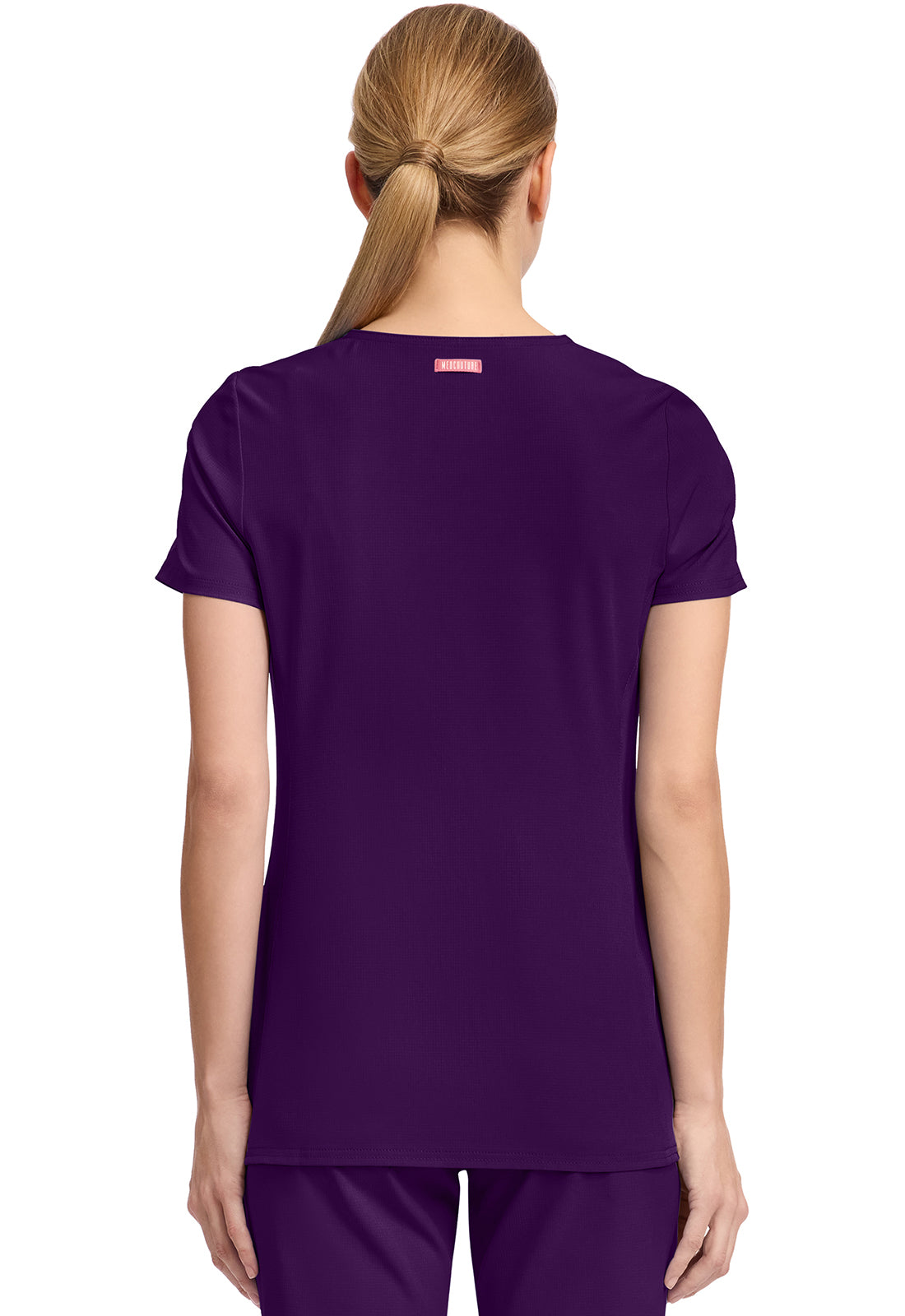 AMP MC702 V-Neck Top Eggplant