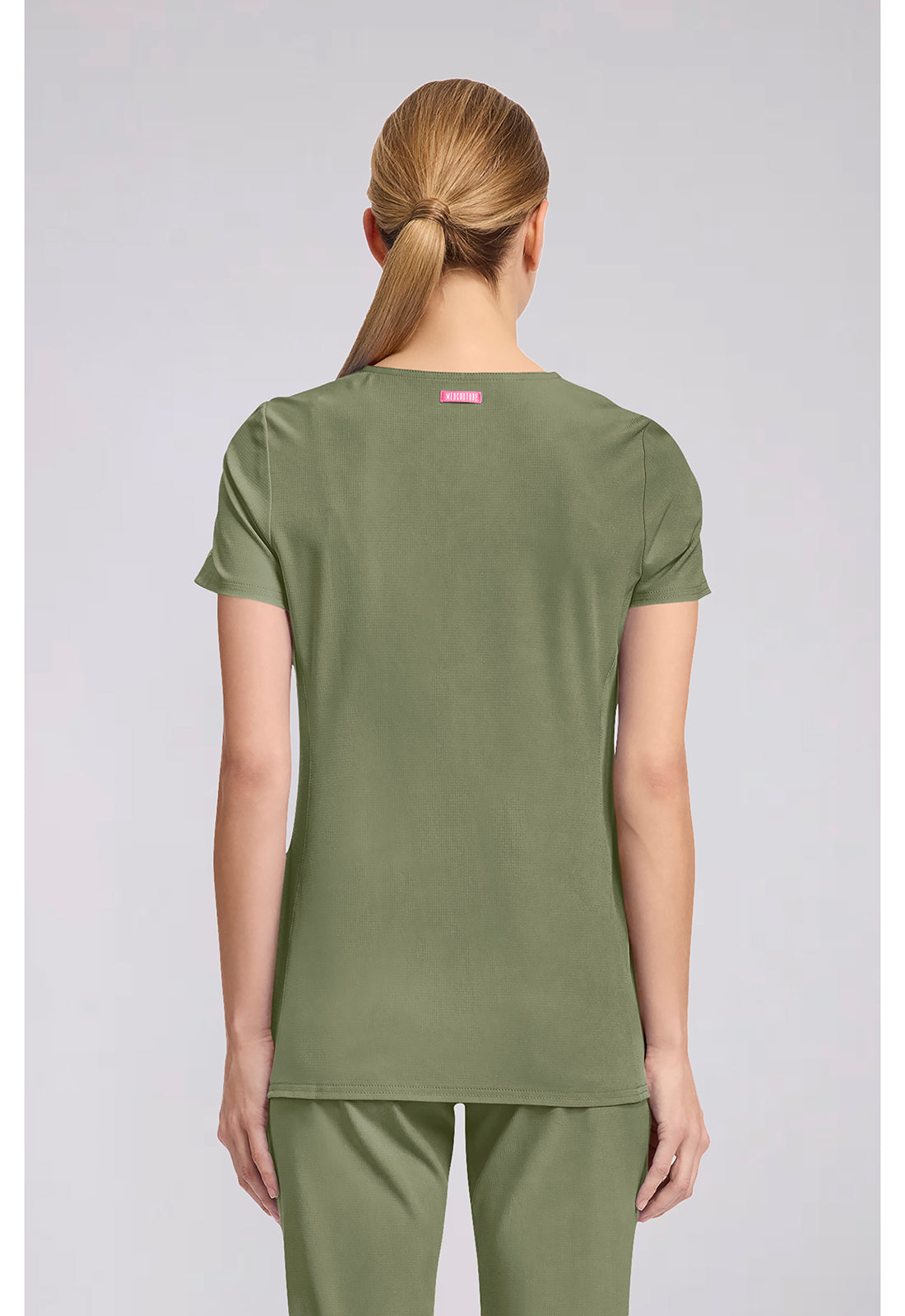 Amp MC702 Women's V-Neck Scrub Top Olive