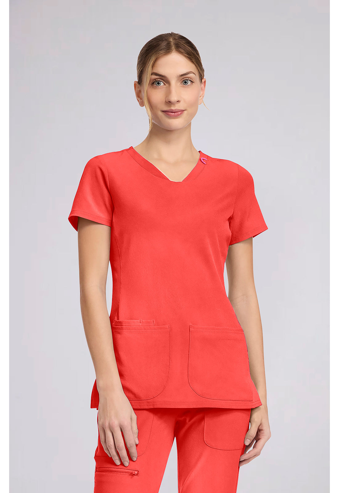 Amp MC702 Women's V-Neck Scrub Top One In A Melon