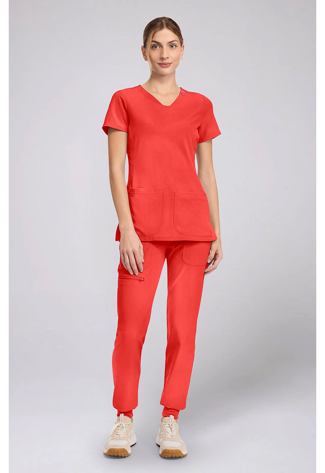 Amp MC702 Women's V-Neck Scrub Top One In A Melon