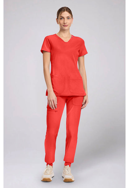 Amp MC702 Women's V-Neck Scrub Top One In A Melon