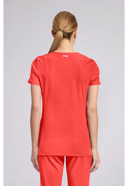 Amp MC702 Women's V-Neck Scrub Top One In A Melon