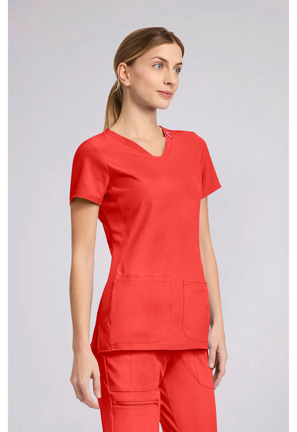 Amp MC702 Women's V-Neck Scrub Top One In A Melon