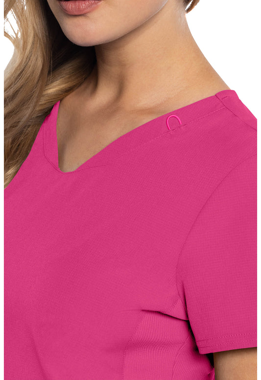 Amp MC702 Women's V-Neck Scrub Top Pink Power
