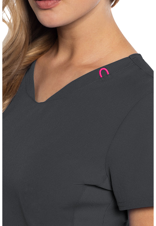 Amp MC702 Women's V-Neck Scrub Top Pewter