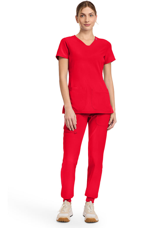 Amp MC702 Women's V-Neck Scrub Top Solar Flare