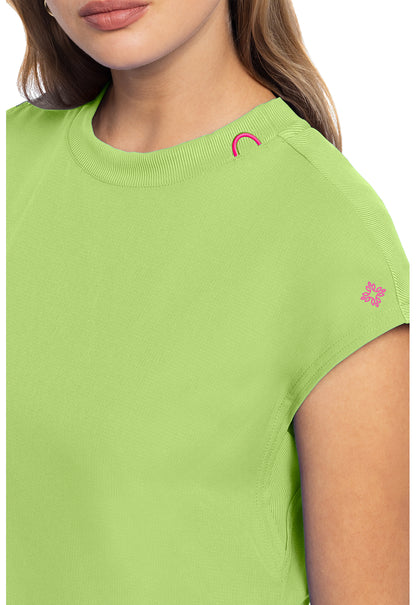 AMP MC703 Round Neck Tuckable Top Cyber Lime