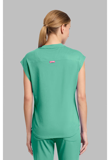 Amp MC703 Women's Round Neck Tuckable Scrub Top Mint Condition