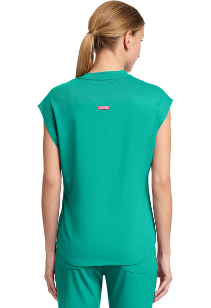AMP MC703 Round Neck Tuckable Top Teal Tonic