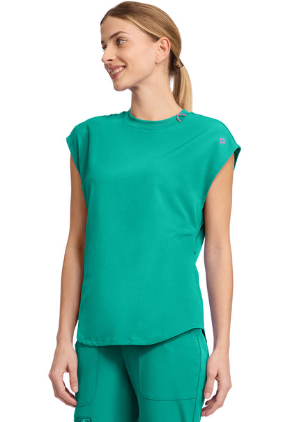 AMP MC703 Round Neck Tuckable Top Teal Tonic