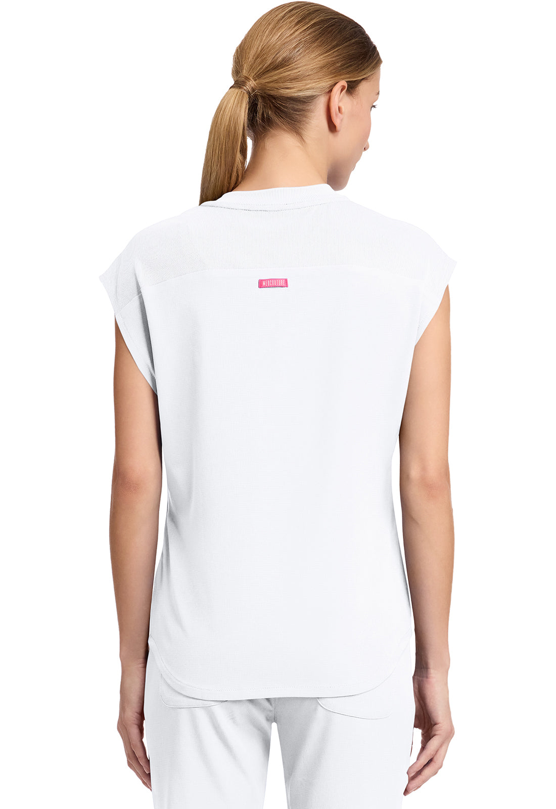 AMP MC703 Round Neck Tuckable Top White