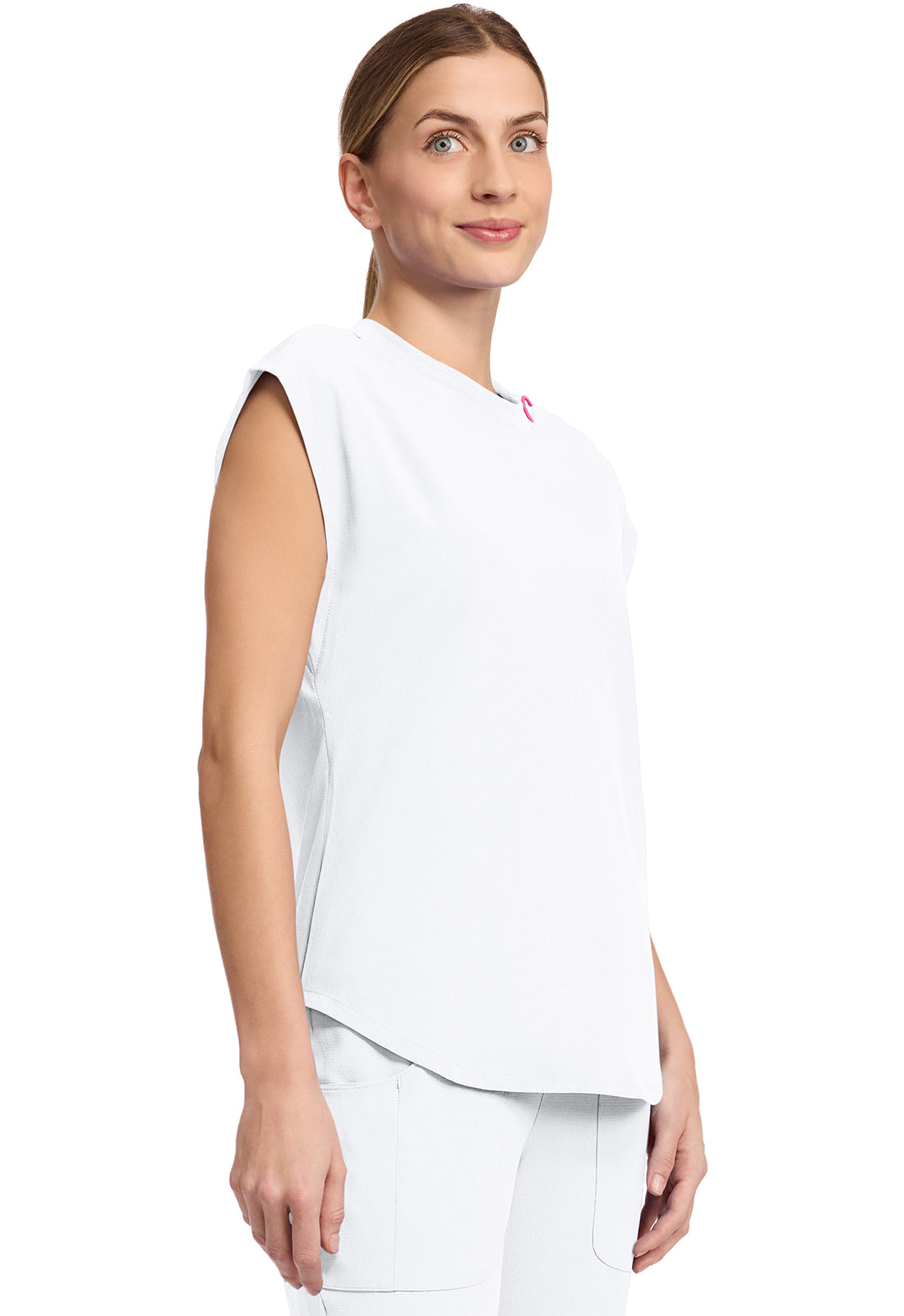 AMP MC703 Round Neck Tuckable Top White