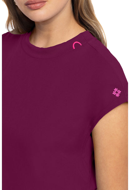 AMP MC703 Round Neck Tuckable Top Wine