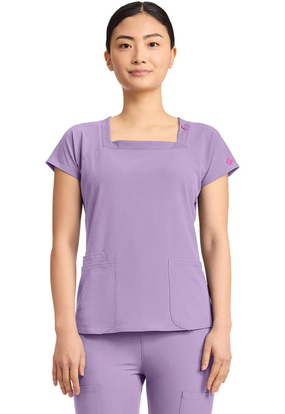 AMP MC704 Women's 3-Pocket Square Neck Top Digital Lavender