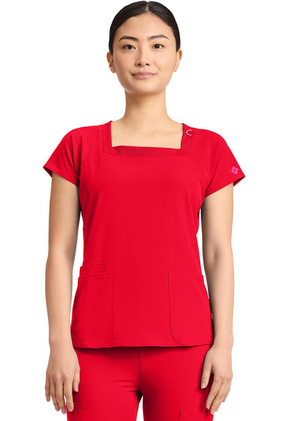 Amp MC704 Women's 3-Pocket Square Neck Scrub Top image 1