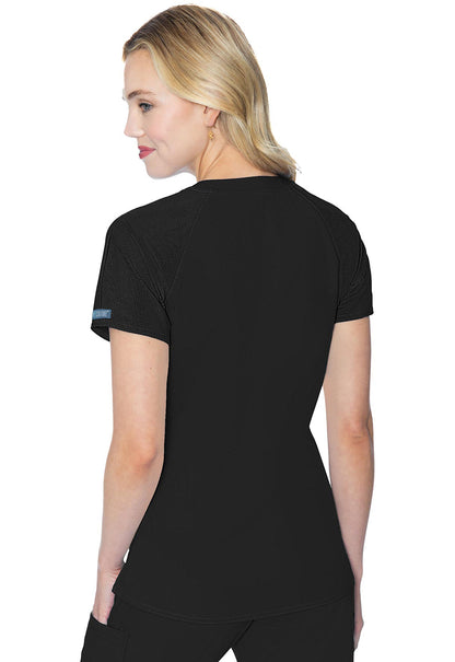 Touch MC7425 Raglan Sleeve Top Black Model Image Back | Med Couture