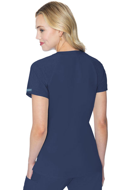 Touch MC7425 Raglan Sleeve Top Navy Model Image Back | Med Couture