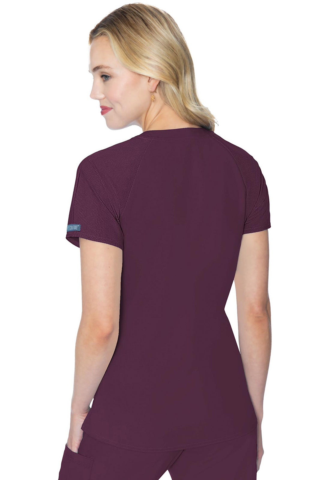 Touch MC7425 Raglan Sleeve Top Wine Model Image Back | Med Couture