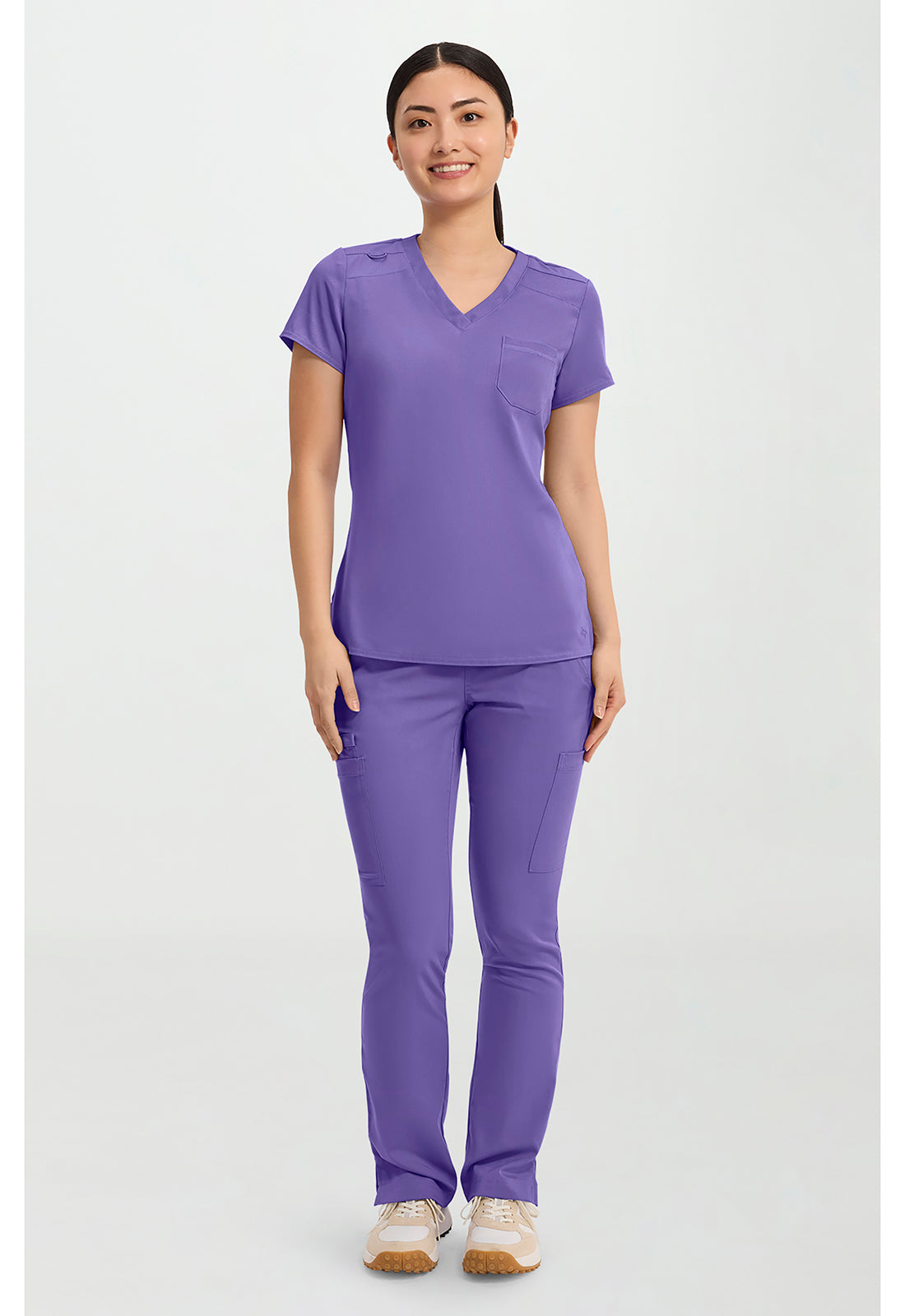 Touch MC7448 Women's V-Neck Tuck In Electric Lavender