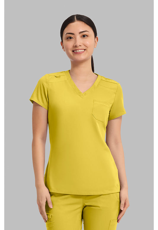 Touch MC7448 Women's V-Neck Tuck In Midsummer Gold