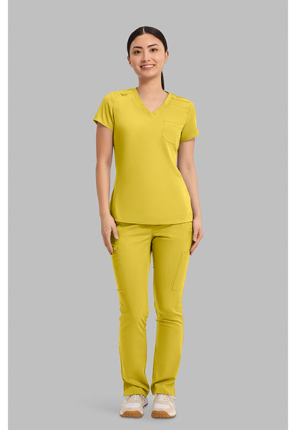 Touch MC7448 Women's V-Neck Tuck In Midsummer Gold