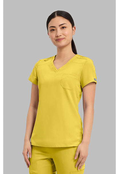Touch MC7448 Women's V-Neck Tuck In Midsummer Gold