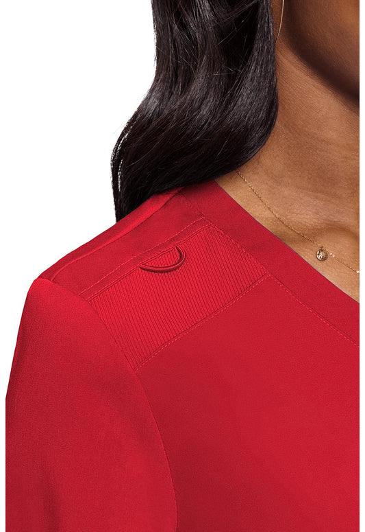 Touch MC7448 Women's V-Neck Tuck In Red