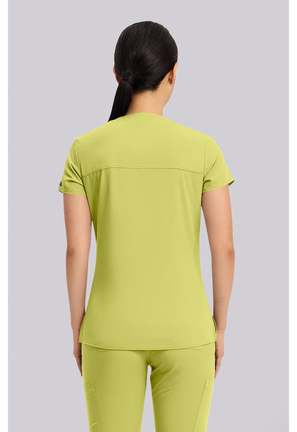 Touch MC7448 Women's V-Neck Tuck In Wasabi