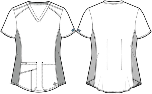 Touch MC7459 V-Neck Shirttail Top Electric Lavender