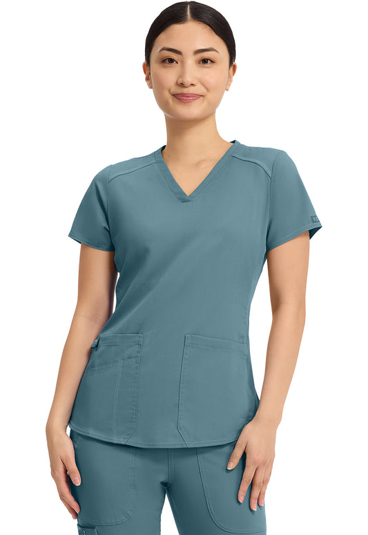 Touch MC7459 V-Neck Shirttail Top Blue Jean Baby