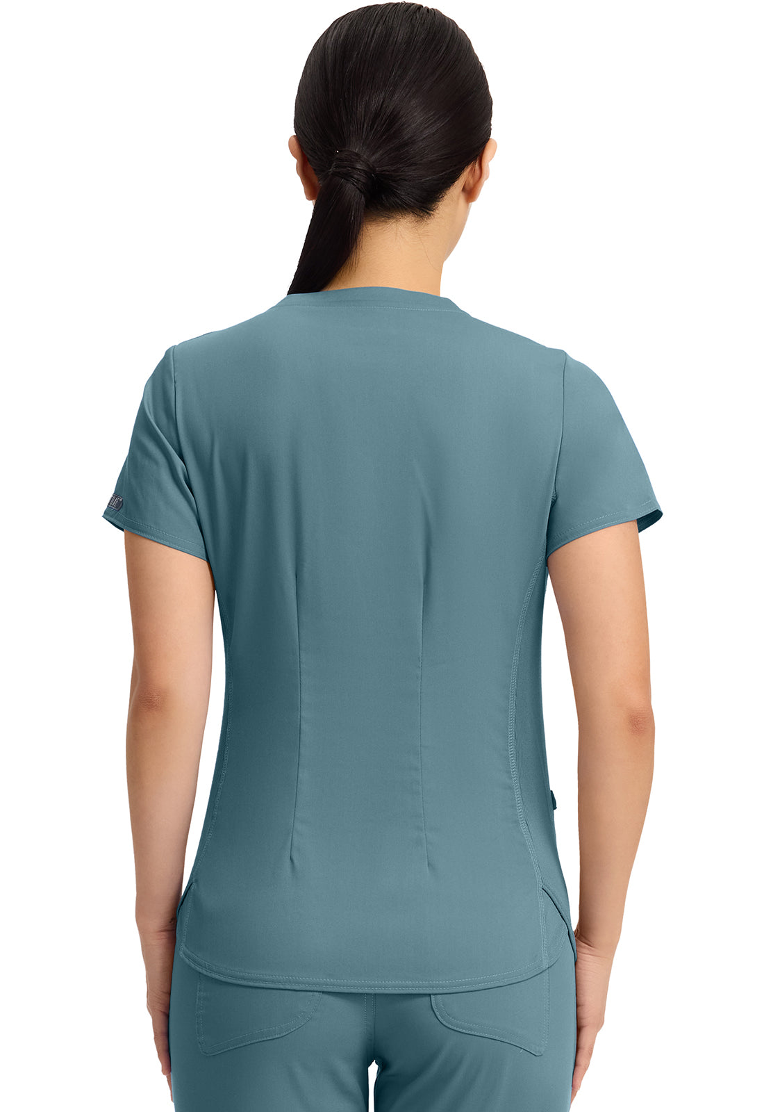 Touch MC7459 V-Neck Shirttail Top Blue Jean Baby