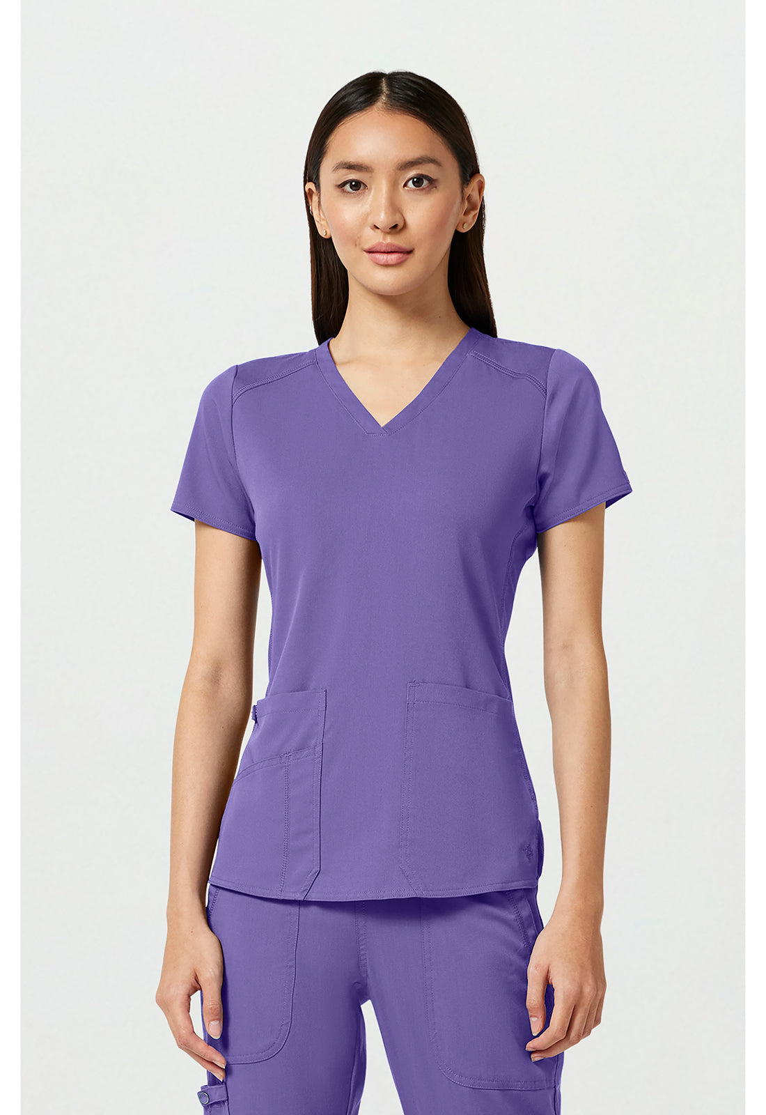 Touch MC7459 Women's V-Neck Shirttail Scrub Top image 1