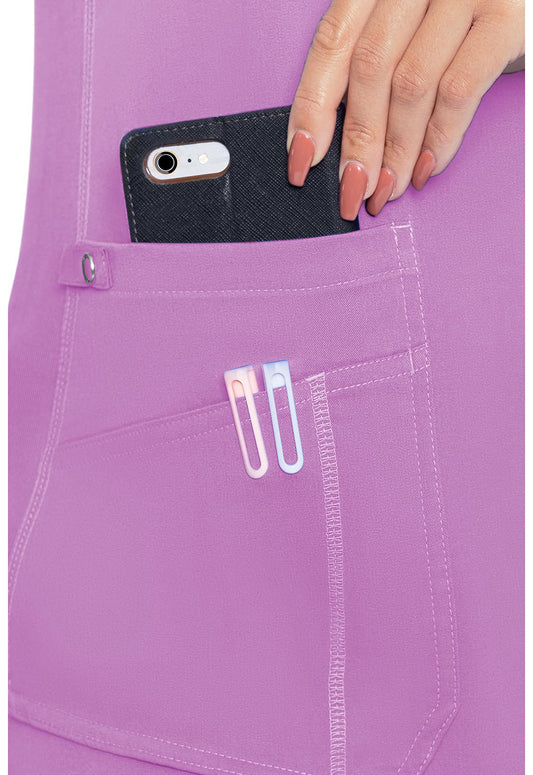 Touch MC7459 Women's V-Neck Shirttail Scrub Top Lilac