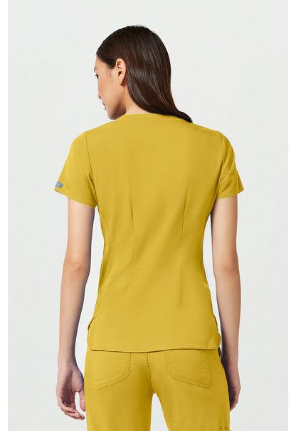 Touch MC7459 Women's V-Neck Shirttail Scrub Top Midsummer Gold