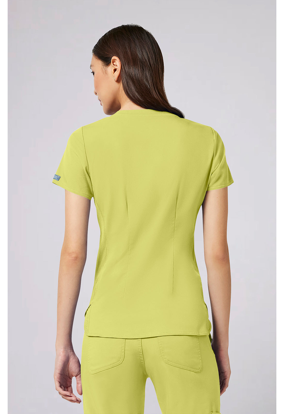 Touch MC7459 Women's V-Neck Shirttail Scrub Top Wasabi
