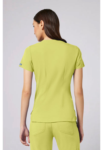 Touch MC7459 Women's V-Neck Shirttail Scrub Top Wasabi