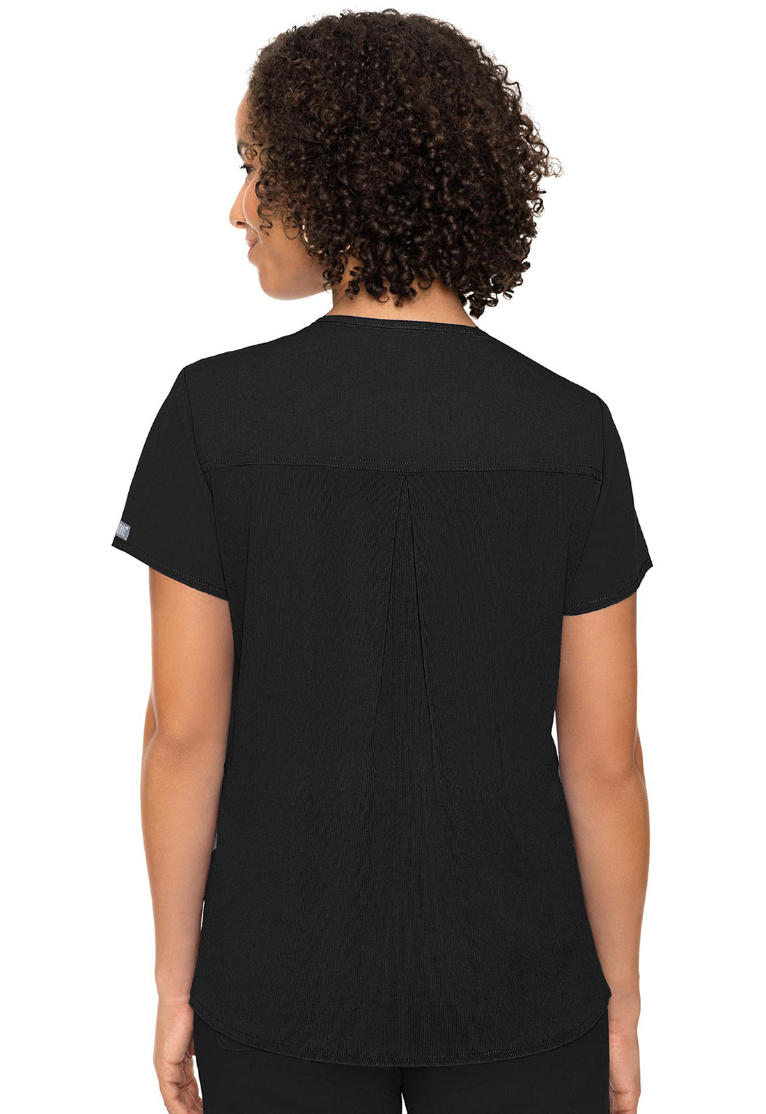 Touch MC7468 4 Pocket Top Black Model Image Back | Med Couture