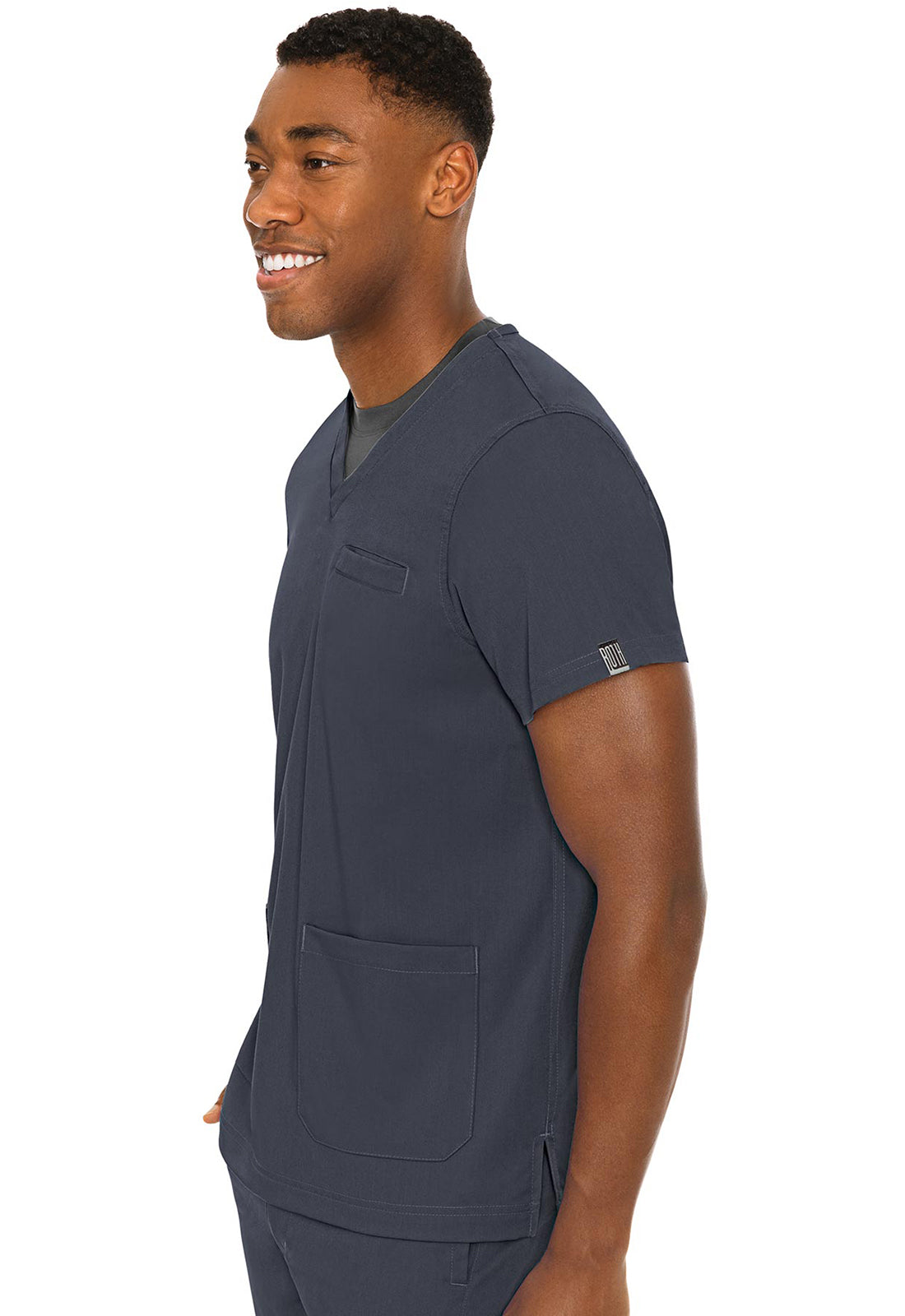 Touch MC7477 Wescott Three Pocket Top Pewter Model Image Right Side | Rothwear