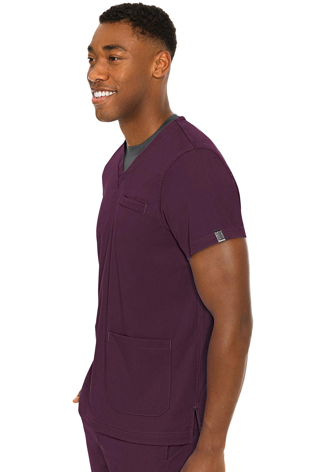 Touch MC7477 Wescott Three Pocket Top Wine Model Image Right Side | Rothwear