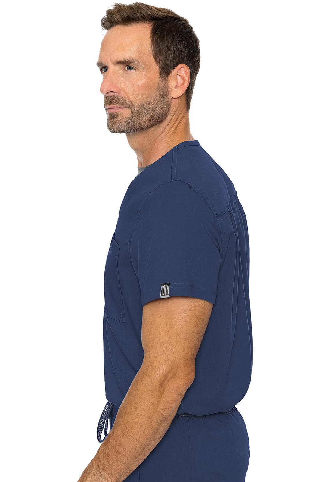 Touch MC7478 Cadence One Pocket Top Navy Model Image Right Side | Rothwear